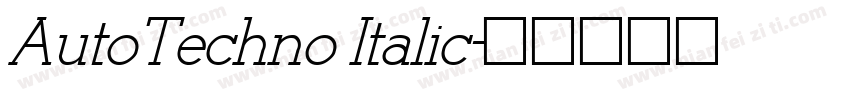 AutoTechno Italic字体转换